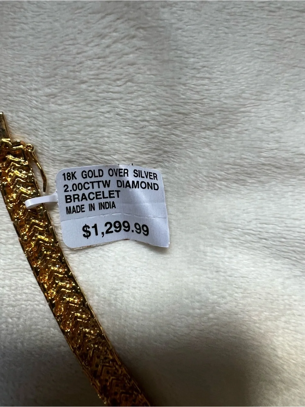 18K Gold-Over-Silver Bracelet with 2.00CTTW Diamonds